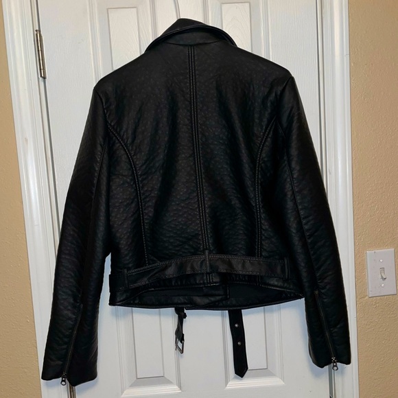 Victoria Secret Black Faux Leather Jacket - Picture 2 of 2